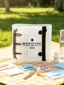 Portable Pill Storage Book/Package Set With 7 Medication Bags And Writable Labels, Suitable For Supplements And Small Daily Items, For Home, Travel, Camping And Elderly/Patient Care, Thoughtful Gift For Christmas And Thanksgiving, Essential Medical Accessory For On-The-Go Users, Dorm And Back To School Must-Have - Multicolor - View 2