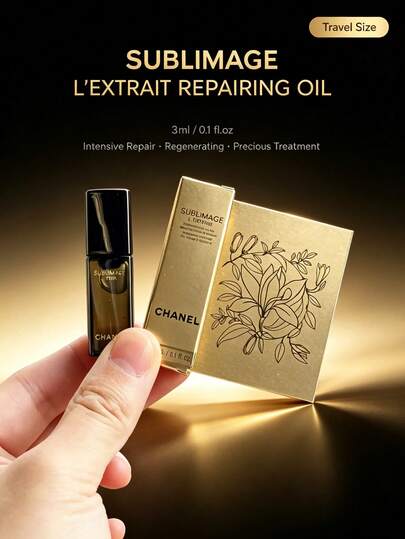 Chanel - 3ml - Ukuran Travel, Essence Mewah, Minyak Perbaikan, Pengencang, Anti-Kerut, Memperbaiki, Menenangkan, Mencerahkan