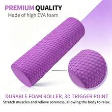 1pc Foam Roller, Muscle Massage Recovery Stiff Back Pain Therapy Deep Tissue Hard Exercise Equipment, Suitable For Home Fitness, Stress Relief, Yoga, Pilates, Applicable For Muscle Relaxation, Exercise And Fitness - Multi-color Foam Roller - View 3