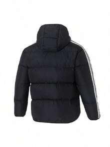 Adidas Men's Down Jacket 3S RVSB D JKT Comfortable Hooded Daily Outdoor Casual Double-Sided Down Jacket KC2490 - Black - View 2