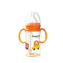 1pc/2pcs Little Lion Pattern Automatic Grip Baby Bottle, PPSU Material, High Temperature Sterilizable, 140ml Suitable For 0-6 Months, 220ml Suitable For 6 Months And Above, Anti-Colic, 360° Gravity Ball, Easy-Grip Handle, Material, Suitable For Newborns And Infants Daily Feeding - Orange - View 10