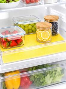1 Roll 50cm*100cm*3mm Cuttable PU Foam Refrigerator Liner Mat, Green Yellow Blue Solid Color Perforated Breathable Quick-Dry Moisture-Proof Sponge Pad, Reusable Fruit Vegetable Drainage Mat, Suitable For Refrigerator Drawers, Cabinets, Kitchen Home Daily Use - Multicolor - View 8