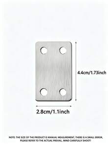 60 miếng miếng dán sửa chữa, giá đỡ kết nối phẳng 4 lỗ, phù hợp cho tủ, kệ, ghế và sửa chữa nhiều loại nội thất - A - Xem 11