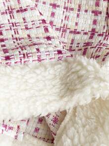 Autumn/Winter Baby Girl Pink Plaid Lamb Fleece Patchwork Sweet & Cool Stylish Versatile Outdoor Jacket - Pink - View 8