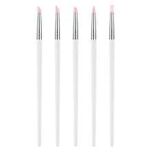 5pcs Nail Art Gel Carving & Printing Silicone Nail Brushes, Soft Reusable Silicone Brush Heads, 5 Different Brush Head Designs, Suitable For Home DIY, Professional Nail Salon And Beginner Nail Artists, Halloween And Christmas Gifts - Multicolor - View 14