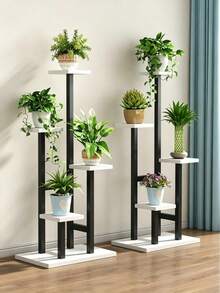4-Tier Floor Standing Plant Stand, Multi-Layer Flower Pot Display Rack, Stable Structure, Space Saving, Simple Decorative Flower Rack, Suitable For Living Room, Balcony, Corridor And Indoor Green Plant Placement - A - View 1