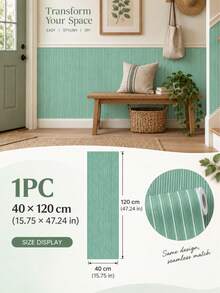 SUPSTICKER Striped Self-Adhesive Wallpaper, Removable PVC Wall Sticker, 15.7*47.2 Inches/15.7*118.1 Inches, 4 Styles, Suitable For Bedroom, Living Room Home Decor - Striped - View 19