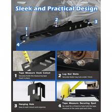 2-Piece Wheel Alignment Plates In High-Quality Iron With 2x 5m Measuring Tapes – Precision Alignment Tool For Car, Truck,  & SUV - A - View 4
