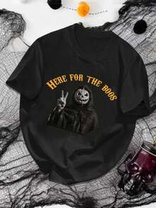 Men's T-Shirt, Personalized Customization, Summer And Autumn Styles,Halloween, Work Clothes,Valentine's Day/Birthday/Anniversary Gifts - Black - View 4