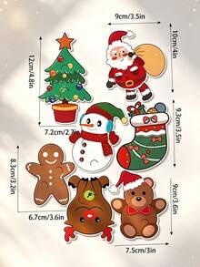 42pcs/126pcs/Pack Christmas Party Gift Candy Cookie Lollipop Decoration Card Paper Cards Party Baking Gift Paper Box Paper Bag Decoration Labels - View 2