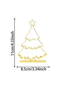 Linear-Style Christmas Tree Tabletop Ornament. A Festive Piece Suitable For Display On Dining Tables, Cabinets, Or In The Living Room; Its Versatile, Neutral Style Complements A Wide Range Of Home Interiors. - A - View 3