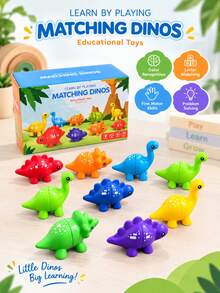 Dinosaur Letter Matching Plug-In Toy Children Cognitive Letter Number Pattern Educational Assembly Early Learning Toy Children Dinosaur Plug-In Matching Toy Letter Number Pattern Cognitive Hands-On Assembly Educational Teaching Aid - Multicolor - View 9