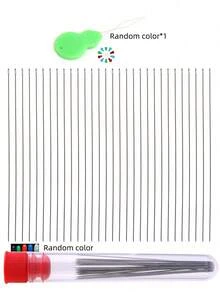 1 Set DIY Beading Needles, Includes Middle Hole Beading Needles, Thin Long Seed Bead Needles, Jewelry Making Tools For Bracelets, Necklaces (Random Color Accessories) - Multicolor - View 7