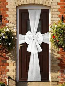 1pc Extra Large Red Organza Bow Door Decor, Reusable, Rhinestone Bow Set, Suitable For Door Decor And Christmas Tree, Perfect For Christmas, Birthday, Valentine's Day, Wedding And Anniversary - one-size - View 6