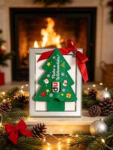 7pcs/Set Christmas Tree Gift Sleeve, Santa Snowman Pattern Holder, Holiday Gift Packaging - Multicolor - View 8