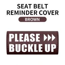1pc PU Leather Car Seat Belt Shoulder Cover, PLEASE BUCKLE UP Letter Print Universal Safety Belt Pad, Anti-Friction Seatbelt Protector, Car Interior Decor Accessories - A234 - View 17