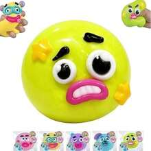 1pc Creative Dog Face Squeeze Ball, TPR Soft Rubber Stress Relief Toy, Suitable For Children And Adults - Multicolor - View 6