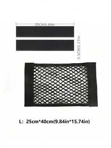 Elastic Mesh Storage Bag With Adhesive Wall Mount - Sticky Organizer Bag For Mail, Letters, Documents, Perfect For Cabinet Doors, Car Trunk, Under Sink, Sofa Side And RV - Home, Kitchen And Travel Storage - Multicolor - View 13