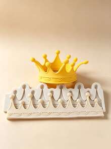 3D Circle Crown Fondant Mold - Silicone Sugarcraft Mold For Fondant, Gumpaste, Polymer Clay - Cake Topper Decorating Tools - Light Grey - View 5