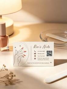 Custom Business Cards, Personalized Logo, Name & Other Personal Information, Modern Elegant Business Cards, Must-Have For Workplace & Company - Multicolor - View 4