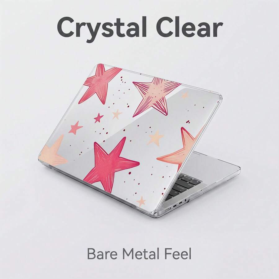 1-Piece Clear Crystal Shockproof Protective Case For MacBook/Matebook,Full Transparent Hard PC Cover With Cooling Vents,Snug Fit Laptop Shell,Compatible With 13 Neo/13.3 Air/13.3 Pro/13.6Air/14.2 Pro/15Air/16.2Pro/D16/14 Ultra - View 1