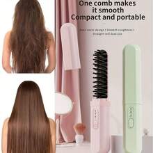 Portable USB Rechargeable Hair Straightener - Dual Function Straightener & Curler, Negative Ion Technology, Anti-Scald Protection, Wet/Dry Use, Compact Travel Design, Suitable For Home, Travel And Outdoor Use - Ideal Gift - Multicolor - View 5