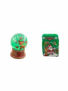 Winter Christmas Theme Miniature Decor, Mini Christmas Reindeer Crystal Ball + Mini Gift Box Resin Ornament, Suitable For Micro Scene Arrangement, Home Decor, Car Interior, Party Decoration, As A Small Gift - Christmas - View 19