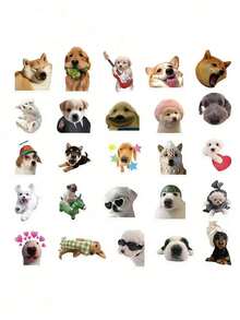 50pcs Funny Dog Expression Stickers PVC Material Gift Cartoon Decoration Scrapbook Laptop Luggage Guitar Water Bottle Phone Case DIY Stickers - View 9