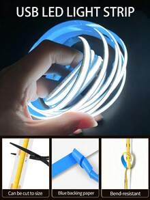 LED Light Strip, Christmas USB Powered 5V COB LED Light Bar, Christmas Lighting With Touch Control, Adjustable Brightness, Suitable For Christmas Decoration TV Backlight, Mirror Decoration, Bedroom LED Light, Living Room Decoration, Christmas Decoration, Holiday Lighting - LED Strip Light - View 10