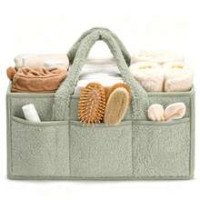 Kotak Penyimpanan Popok Bayi yang Dipersonalisasi, Nama Bordir Kustom, Keranjang Penyimpanan Kamar Bayi dengan Kantong Samping, Keranjang Penyimpanan Bayi Mewah yang Dipersonalisasi, Kotak Pengatur Kamar Bayi - MultiWarna - View 8