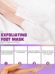 5 Packs Foot Peeling Mask,Exfoliator Peel Mask ,Foot Peel Masks For Men And Women Feet Peeling Mask Natural Ingredient Design, Moisturizing Exfoliator Foot Mask - View 4