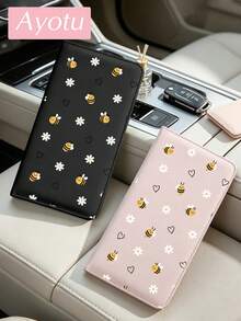 Bees & Daisies Car Registration & Insurance Document Holder – Vehicle Glove Box Organizer, Auto & Truck Storage Accessory, Ideal For Storing Important Papers, Driver Licenses, Passports, Cards, Small Auto Accessories And Other Documents. - Multicolor - View 5