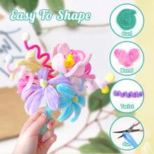 101 Pcs DIY Chenille Stem Set + Video Tutorial– 31 Colors Encrypted Chenille Stems, 30cm Fuzzy Pipe Cleaners – Suitable For Valentine's Day, Party Decoration, Christmas Decor And More– High Quality – Adult Crafts And Commercial Use - Monochrome - View 9