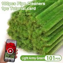 101 Pcs DIY Chenille Stem Set + Video Tutorial– 31 Colors Encrypted Chenille Stems, 30cm Fuzzy Pipe Cleaners – Suitable For Valentine's Day, Party Decoration, Christmas Decor And More– High Quality – Adult Crafts And Commercial Use - Monochrome - View 25