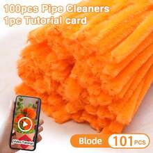 101 Pcs DIY Chenille Stem Set + Video Tutorial– 31 Colors Encrypted Chenille Stems, 30cm Fuzzy Pipe Cleaners – Suitable For Valentine's Day, Party Decoration, Christmas Decor And More– High Quality – Adult Crafts And Commercial Use - Monochrome - View 36
