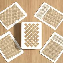 1pc Mermaid Scale Stencil, Mermaid Makeup Template, Reusable Fish Scale Pattern, Large Plastic Scale Wall Stencil, Suitable For Face And Body Painting - White - View 5