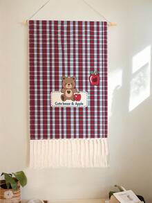 1PC Tapestry, Wall Hanging, Long Linen Vintage Tassel Tapestry, Vertical Wall Decor, Animal Print Design; Versatile For Living Room, Bedroom, Office, Party And More - Multicolor - View 7