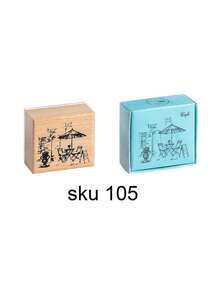 1 Buah Stempel Kayu Bermotif Vintage, Dengan Desain Bunga, Rumah, dan Rambu Jalan, Untuk Buku Panduan DIY, Dekorasi Scrapbooking, Atau Sebagai Hadiah untuk Teman - Sepotong Tunggal - View 12