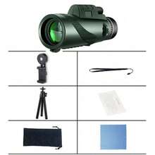 80x100 HD Monocular Telescope With Tripod & Phone Clip, Portable Binoculars For Long Range, Hunting And Camping - Multicolor - View 7