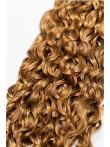 OQ Hair Chestnut Brown Color Unfelt Wig 16-24 Inch Feather Hair Extensions Burmese Curly Human Hair Seamless & Natural Blend Suitable For Women No Chemical Processing High-Quality Bulk Human Hair For Daily Use And Beginners - S30 - View 6