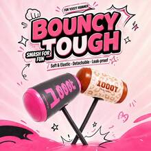 1pc-1000T Giant Inflatable Hammer Toy-Detachable Handle PVC Blow Up Mallet-Funny Interactive Game Prop For Carnival-Soft Bouncy Inflatable Sledgehammer For Party Game-Halloween Decorations-Wedding Prop-Toys & Games-Party Favors - Multicolor - View 2