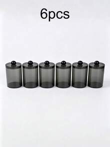 Qtip Holder Dispenser, Suitable For Cleaning Swabs, Floss Picks - 10 Oz Black Plastic Apothecary Jar Set, Suitable For Bathroom Storage Organization, Vanity Makeup Storage Box - Multicolor - View 18