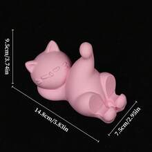 1pc Cat Shaped Phone Holder, 3D Printed Mobile Phone Support, Cute Kawaii Desktop Phone Stand, Creative Tabletop Decor For Office Home Bedroom, Decor Gadgets To Support Your Cellphone - Phone Stand - View 2