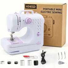 TAIMASI Portable Electric Sewing Machine, Professional Version, 12 Stitch Patterns, Adjustable Speed, Overlock Function, Lightweight & Easy-To-Use For DIY, Crafts, Beginners & Home Repairs, Ideal Birthday Halloween Christmas Holiday Gift - White and Purple - View 12