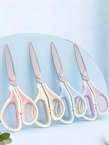 (Oule) Multi-Purpose Stainless Steel Scissors, Suitable For School, Office And Home Use, Portable Multi-Function Craft And Paper Cutting Tool, Comfortable Handle, Stationery Office Supplies, Back To School Student Supplies - Single Piece - View 2