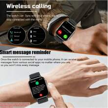 ZhiKexing Sports Smart Watch + Earphone Set, 1.83 Inch Full Screen Touch Sports Smart Watch, 260MAH Battery With LED Light, Suitable For Men And Women Sports Outdoor Smart Watch, With Wireless Call/Message Reminder/Multiple Sports Modes, Information Reminder Multi-Function Phone Answer/Dial, Remote Photo/Music Playback, Sports Log Fitness Smart Watch, Wireless Connection Compatible With IOS And Android Phones, Holiday Gift - View 5
