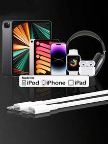 FCV Cable de datos USB C a Lightning Tipo C Carga rápida Compatible con IPhone 14/14 Pro/14 Pro Max/13/13 Pro/12/12 Pro/11/11 Pro/XR/XS/X/8/8 Plus/ - Ver 2