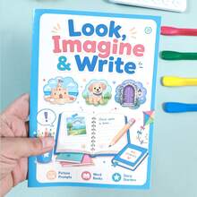 Children's English Look Imagine Write Picture-Based Storytelling Practice Workbook, Narrative Writing Training Exercise Book, Back To School Learning Supplies, Student Holiday Gift - Multicolor - View 11