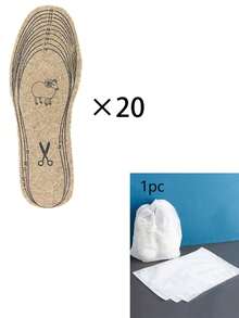 [Winter Insoles]Winter Warm Insoles - Velvet Felt Insoles - Sweat-Absorbent, Breathable, Thickened, Shock-Absorbing - Freely Trimmable, Cold-Proof - Dark Grey - View 14