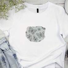 DIY Embroidery Stabilizer, A4 Size Self-Adhesive Water Soluble Non-Woven Auxiliary , Butterflies And Flowers Design, For Beginner's To Use In Embroidery Projects - 21x29.7cm/8.26x11.7in - View 4